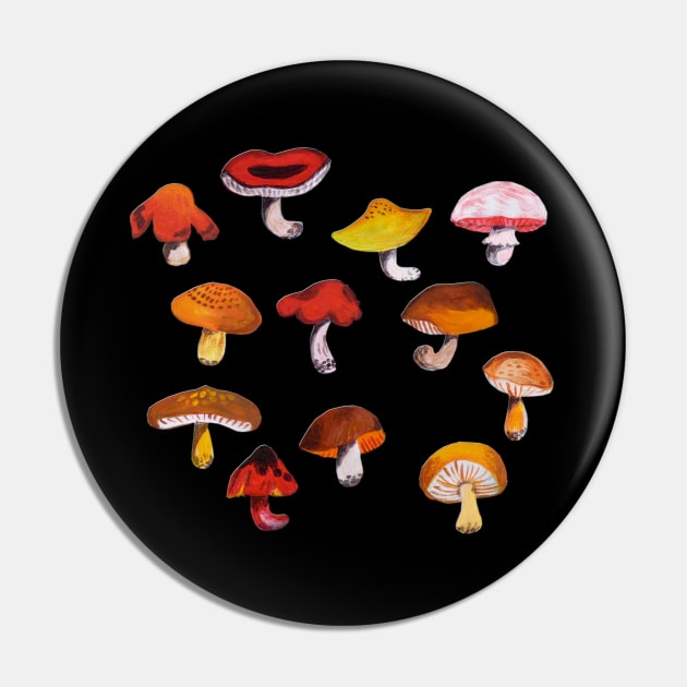 Mushrooms Pin by PaintingsbyArlette