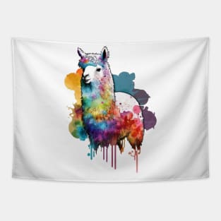 Alpaca Llama Colordrops Tapestry