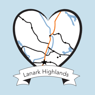 Lanark Highlands heart map T-Shirt