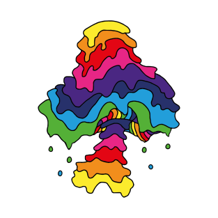The Perfect Magic Mushroom: Trippy Drippy Rainbow Drops T-Shirt