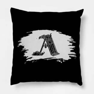 Gothic letter A – Alphabet typography Pillow