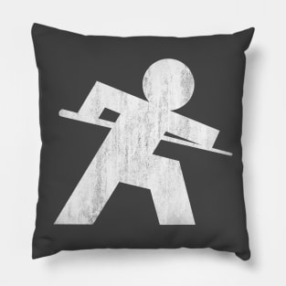 Stick Person Playing Pool Pillow