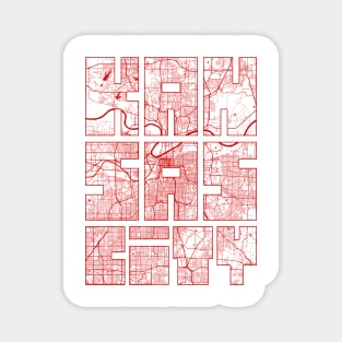 Kansas, USA City Map Typography - Oriental Magnet