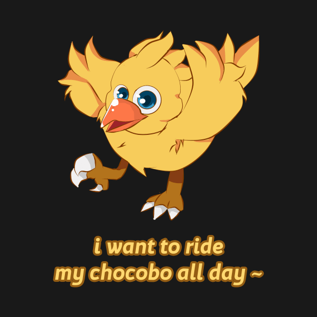 i want to ride my chocobo all day ~ by Careysan