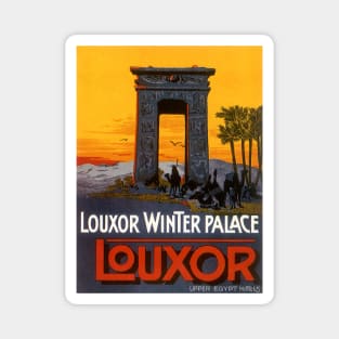 Vintage Travel Poster, Louxor Winter Palace Magnet