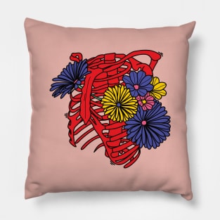 Flowers in your ribcage Pillow