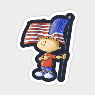 Fourth of July Boy Magnet