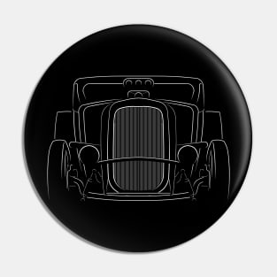 front/profile - 1932 Ford Model A  Tudor Ratrod - stencil, white Pin