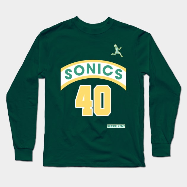 Shawn Kemp Retro Supersonics Jersey 90s Style Fan Art | Essential T-Shirt