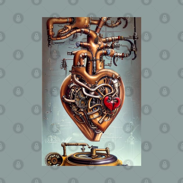 Steampunk mechanical heart by Dendros-Studio