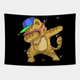 cool cat dabbing Tapestry