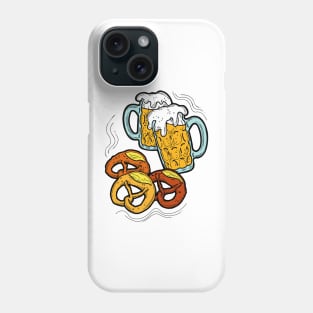 Beer and brezel for Oktoberfest friends. Phone Case