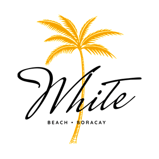 White Beach, Boracay Minimal Vintage Style T-Shirt