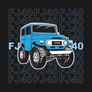 Blue FJ40 Stacked T-Shirt