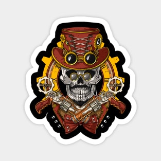 Steampunk Skull Magnet