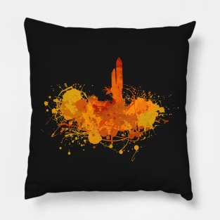 Painted Skylines: Shuttle Launch Pillow