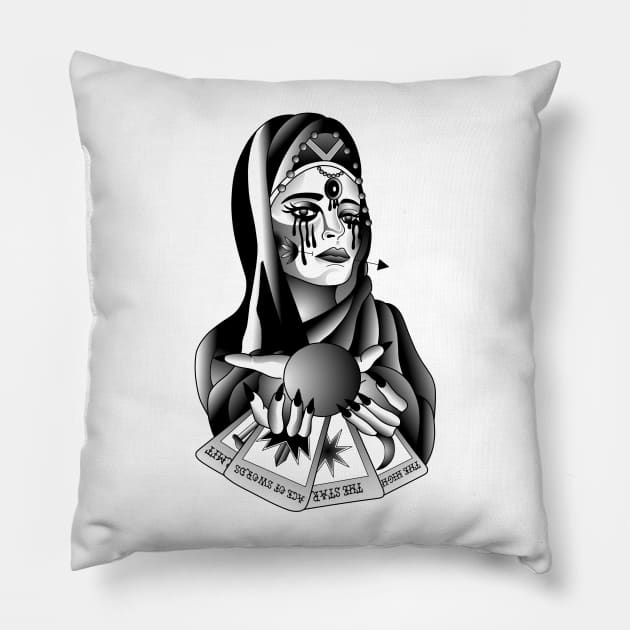 FORTUNE TELLER Pillow by art_of_josh