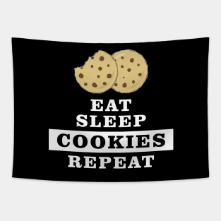 Eat Sleep Cookies Repeat - Funny Quote Tapestry