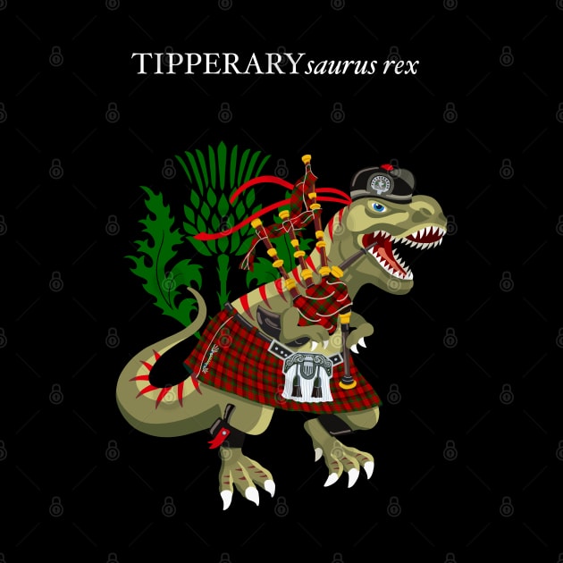 Clanosaurus Rex TIPPERARYsaurus Plaid Tipperary Irish Ireland Family Tartan by BullShirtCo