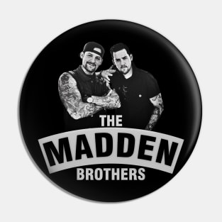 The Madden Brothers///Black & White Portrait Pin