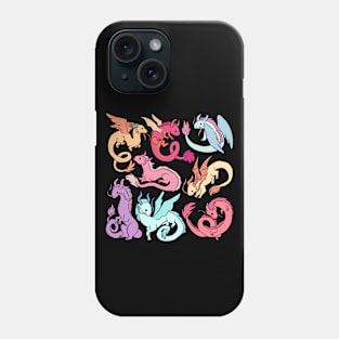 Cute colorful fantasy dragons Phone Case