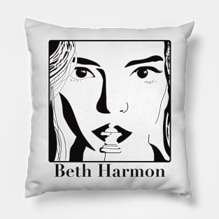 Beth Harmon / Queens Gambit artwork design Pillow