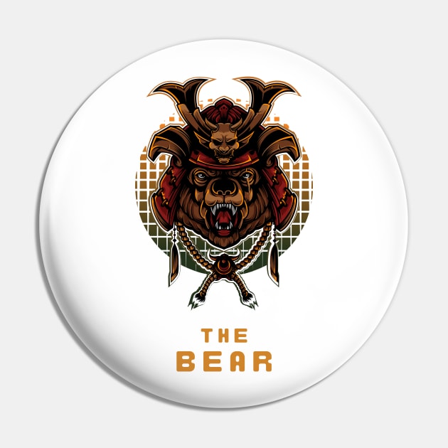 Black Brown Minimalist Vintage The Bear Pin by ACH PAINT