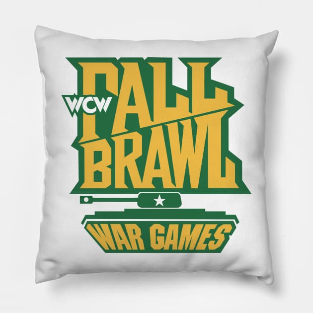 WCW Fall Brawl War Games Pillow by Authentic Vintage Designs