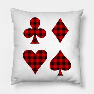 The Four French Suits Plaid Pillow