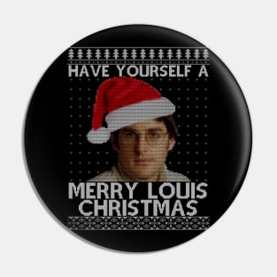 Merry Louis Christmas Theroux Knit Pattern Pin