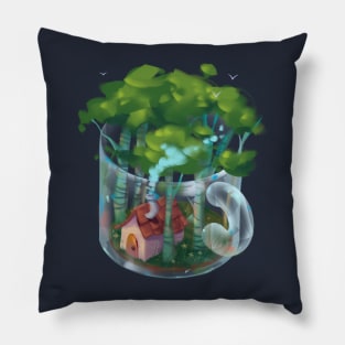 Cozy Forest in a Mug Pillow