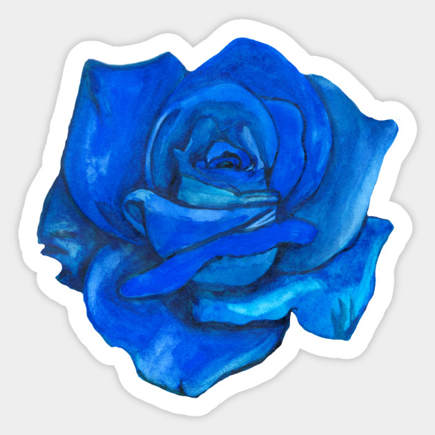 Blue Rose Flower Blue Rose Sticker Teepublic
