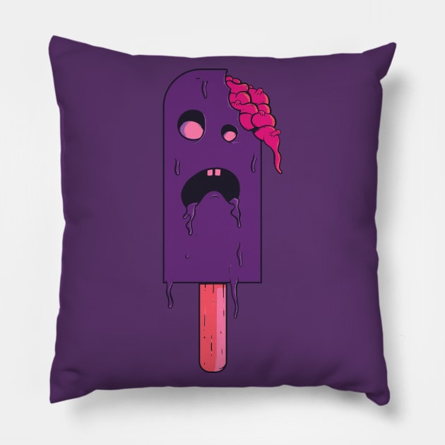 Ice Cream Monster Pillow by NathanRiccelle