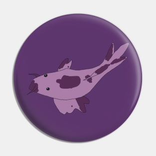 Purple Cat Fish Pin