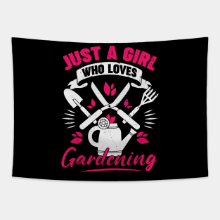 Just A Girl Who Loves Gardening Tapestry