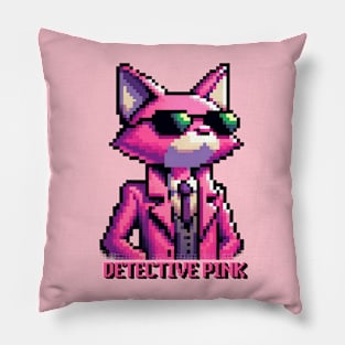detective panther wearing sun glasses Pillow