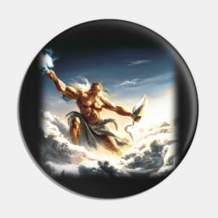 Painting of the Greek god Zeus Pin