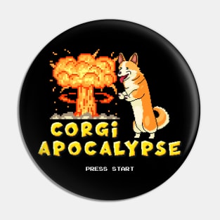 8-Bit Corgi Apocalypse Pin