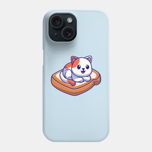 Cute Cat Lay On Bread Cartoon Phone Case