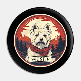 Westie in the Highlands Pin