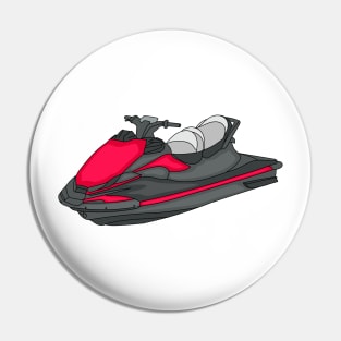 Jet ski cartoon illustration Pin