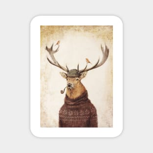 Funny Deer Thinking Magnet