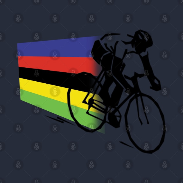 Rainbow Jersey Rider /cycling by Wine4ndMilk