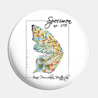 Imari Porcelain Butterfly | Vintage Modern Zoological Print Pin