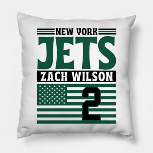 New York Jets Wilson 2 American Flag Football Pillow