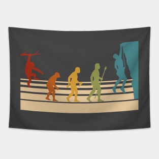 Rock Climbing Evolution Tapestry