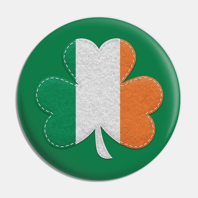 Irish Flag Irish Shamrock Pin by vladocar