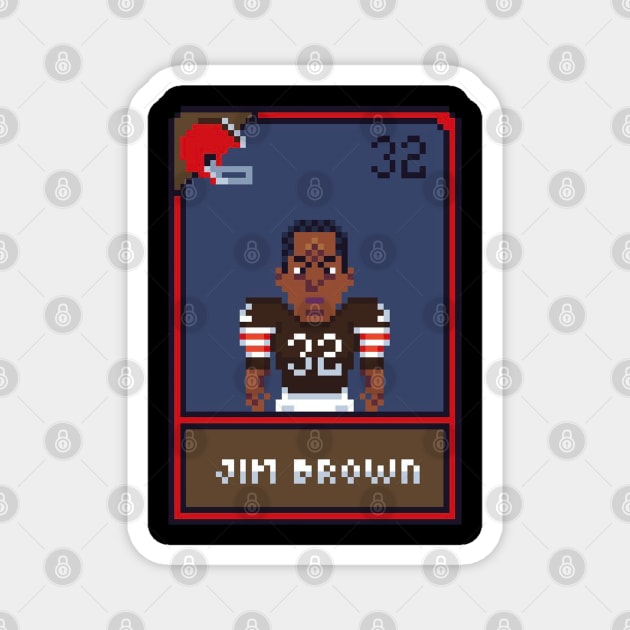 Jim brown 8bit Magnet by Roti Kodok Art