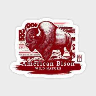 American Bison - WILD NATURE - BISON -15 Magnet