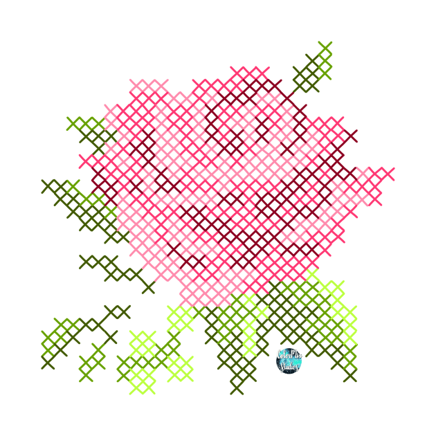 Cross Stitch Rose by ColorMix Studios